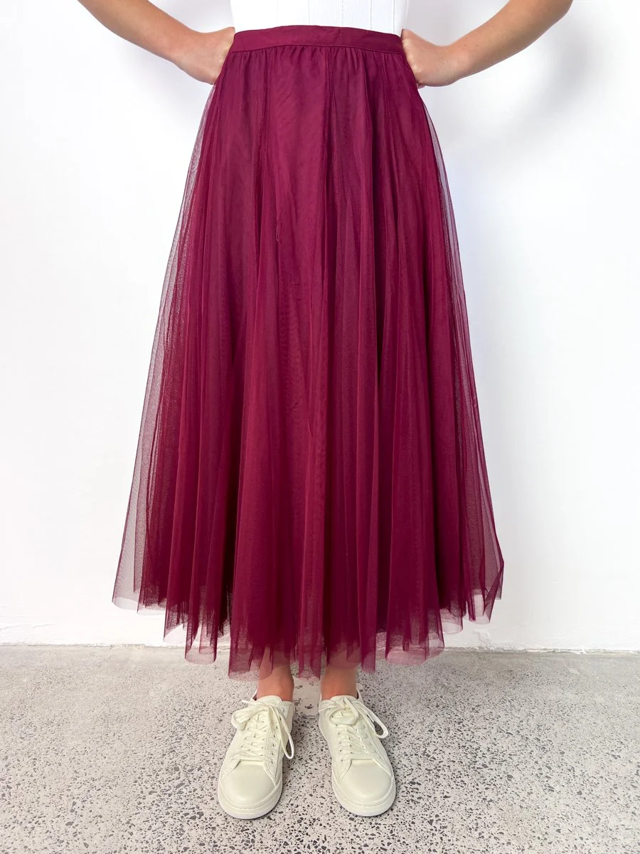 Tulle skirt shop zip